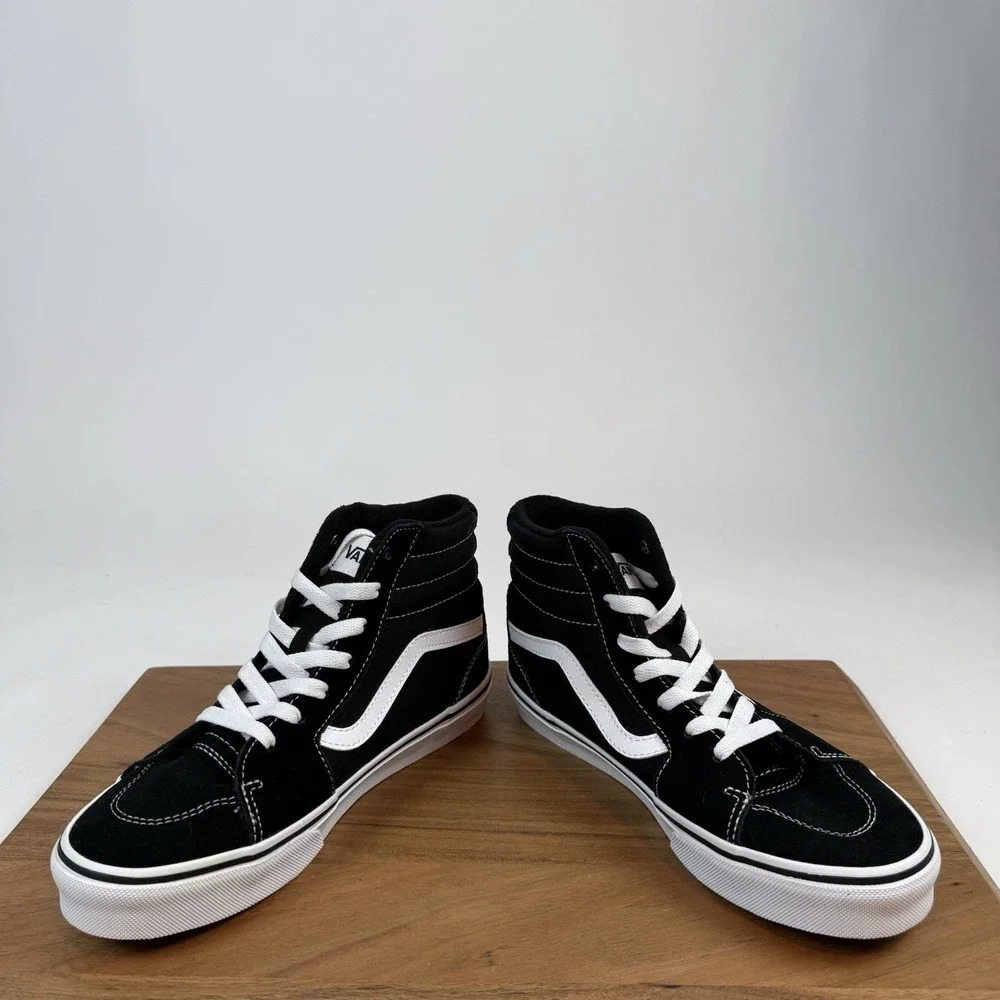 New Big Kids Vans Filmore Hi Suede/Canvas Black Skateboarding Sneakers Shoes 6 Y